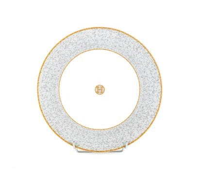 HERMES
Plat de service en porcelaine, modèle...