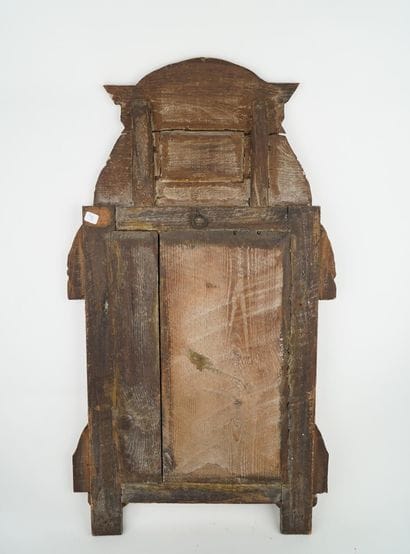 Miroir en bois et stuc doré et réchampi vert
Le...