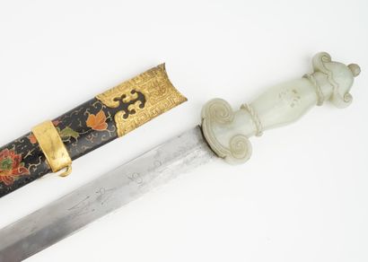 Rare épée droite d’apparat dite Jian (劍)....