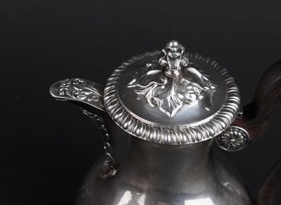 Verseuse marabout en argent 950°/00 à décor...