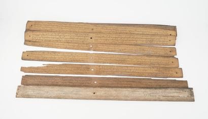 Manuscrit sur ôles de forme oblongue rédigé...