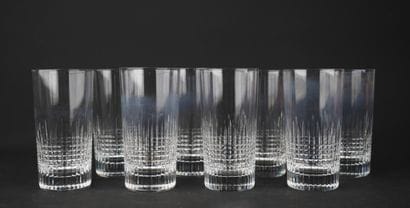 BACCARAT
Suite de 8 verres à eau, en cristal,...