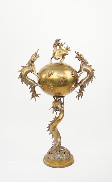 ASIE DU SUD
Important brûle parfum en bronze
La...