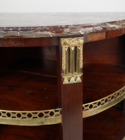 Console demi-lune d'entre-deux en bois de...