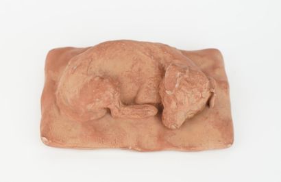 Marguerite MONOT (1903-1961) 
Chien assoupi...