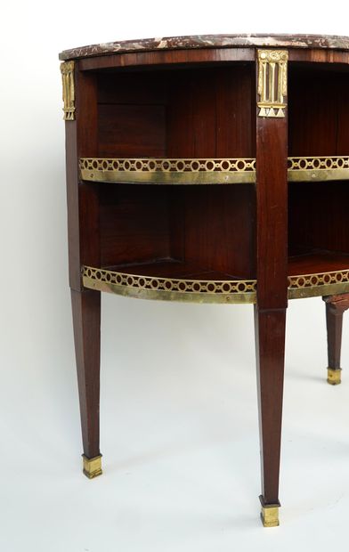 Console demi-lune d'entre-deux en bois de...