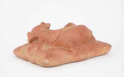 Marguerite MONOT (1903-1961) 
Chien assoupi...