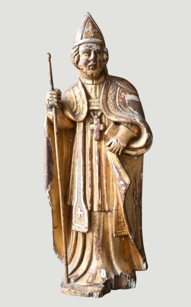 Saint Augustin en évêque – Statue baroque...