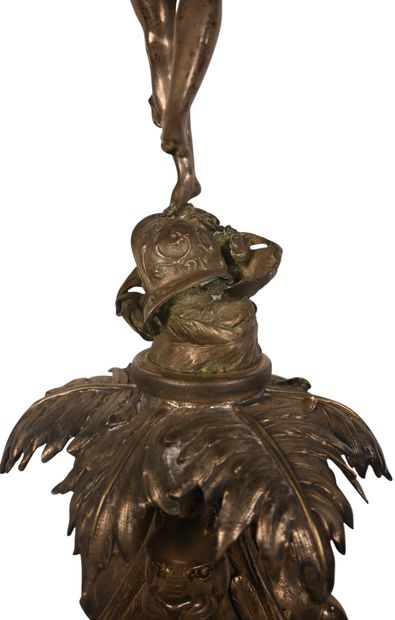 Laporte – Porte-bouteilles en bronze argenté,...