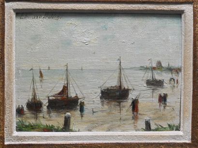 Edward Portieltje (1861-1949) - Seascape...