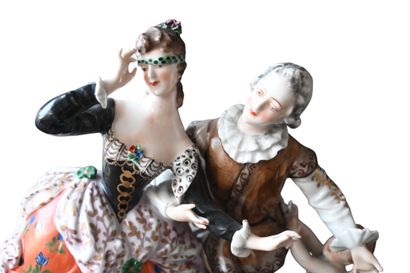 Groupe en porcelaine de Capodimonte – Scène...