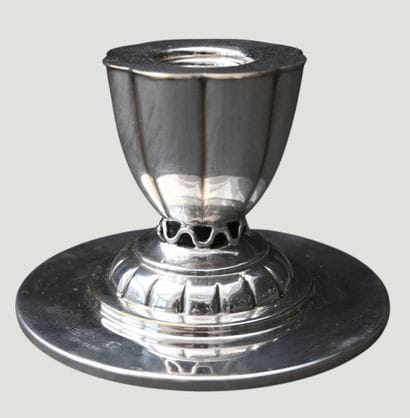 Chandelier en argent massif Georg Jensen,...