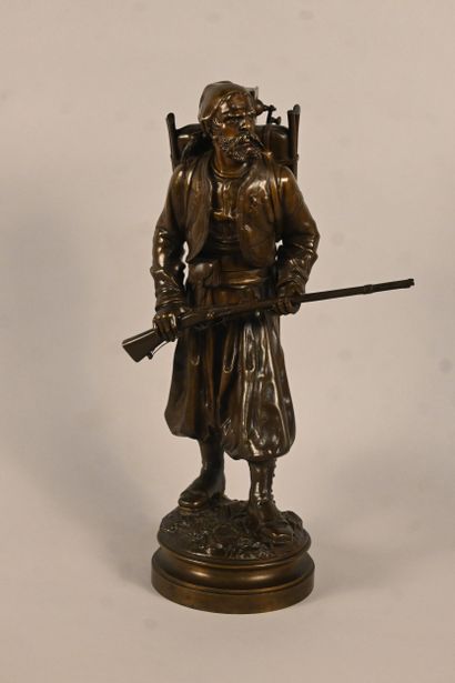 A. Fries – Soldat du XIXᵉ siècle, bronze,...