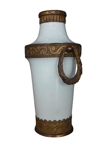 Sèvres porcelain vase with gilt bronze mounts,...