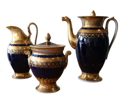 Paris porcelain coffee service, Empire period,...
