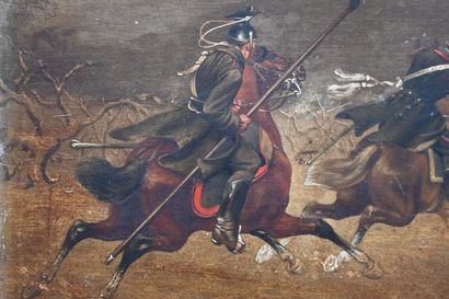 Christian Sell (1831-1883) - Military scene,...