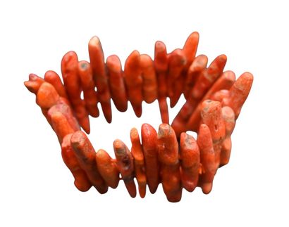 Natural red coral bracelet, Mediterranean...
