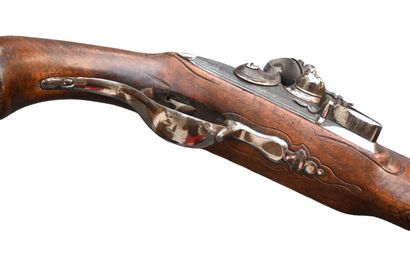Long-barreled civilian flintlock pistol,...