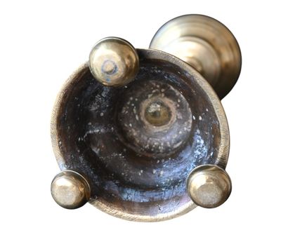 Bougeoir à broche en bronze, Flandres, fin...