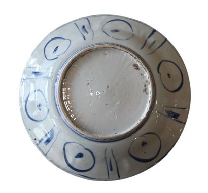 Assiette en porcelaine kraak bleu et blanc...