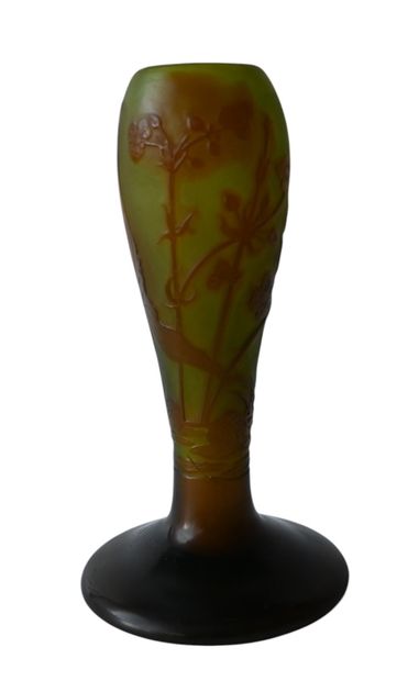 Émile Gallé – Vase en verre camée, période...