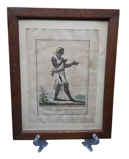 Pair of hand-colored copper engravings -...