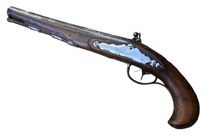 Long-barreled civilian flintlock pistol,...