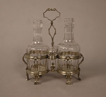 Liège silver oil and vinegar cruet, Jean-Baptiste...