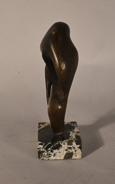 Sculpture abstraite moderne en bronze, Belgique,...