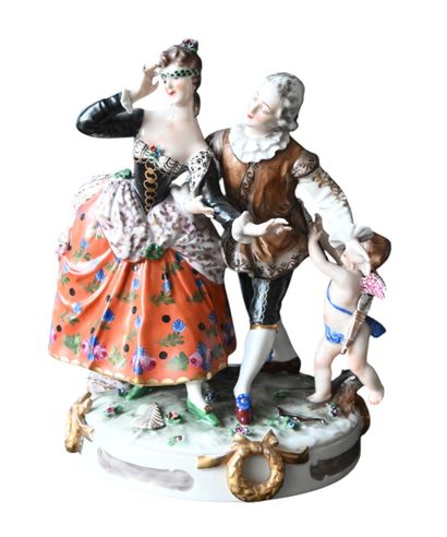 Groupe en porcelaine de Capodimonte – Scène...