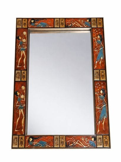 Miroir mural Knitter-Duro en céramique émaillée,...