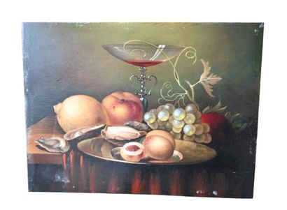 19th-century still life on copper - Flemish...