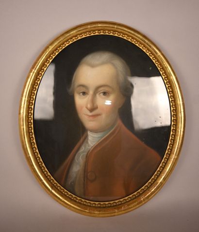 Pastel portrait of a man, late 18th century
Oval-shaped...