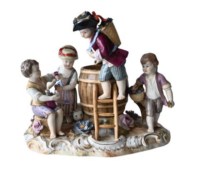 Figurine en porcelaine Volkstedt – Scène...