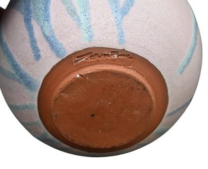 Vase sphérique en grès signé Jan Zandstra,...