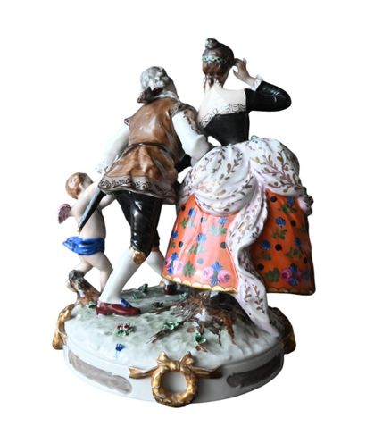 Groupe en porcelaine de Capodimonte – Scène...
