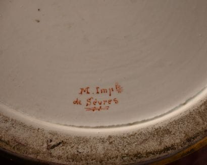 Cache-pot en porcelaine de Sèvres, période...