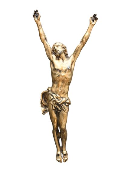 Corpus Christi en bronze doré, style janséniste,...