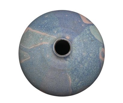 Vase sphérique en grès signé Jan Zandstra,...