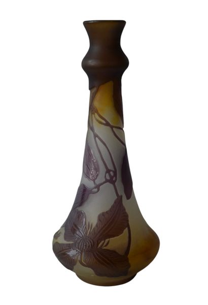 Émile Gallé – Vase en verre camée, Art Nouveau,...