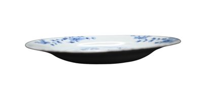 Assiette en porcelaine chinoise bleu et blanc,...