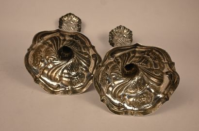 Pair of silver torches, Brussels 1766, Louis...