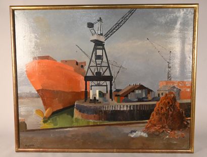 R. Liard - View of an industrial port
Oil...