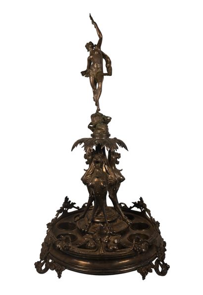 Laporte – Porte-bouteilles en bronze argenté,...