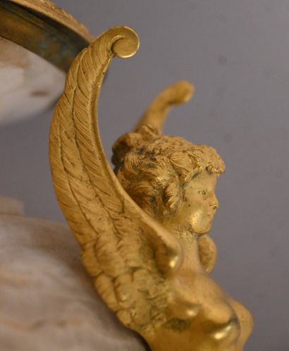 Napoleon III onyx and gilt bronze vase, late...