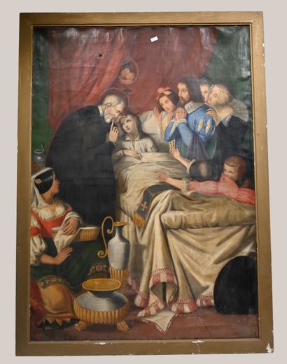 The Communion of a young saint, 17th century...