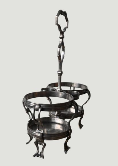 Liège silver oil and vinegar cruet, Jean-Baptiste...