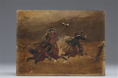 Christian Sell (1831-1883) - Military scene,...