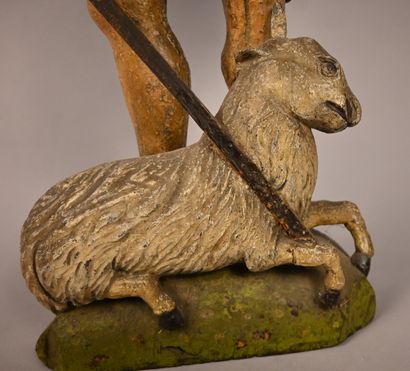 Saint Jean-Baptiste au mouton, sculpture...