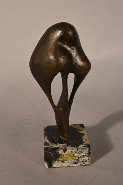Sculpture abstraite moderne en bronze, Belgique,...